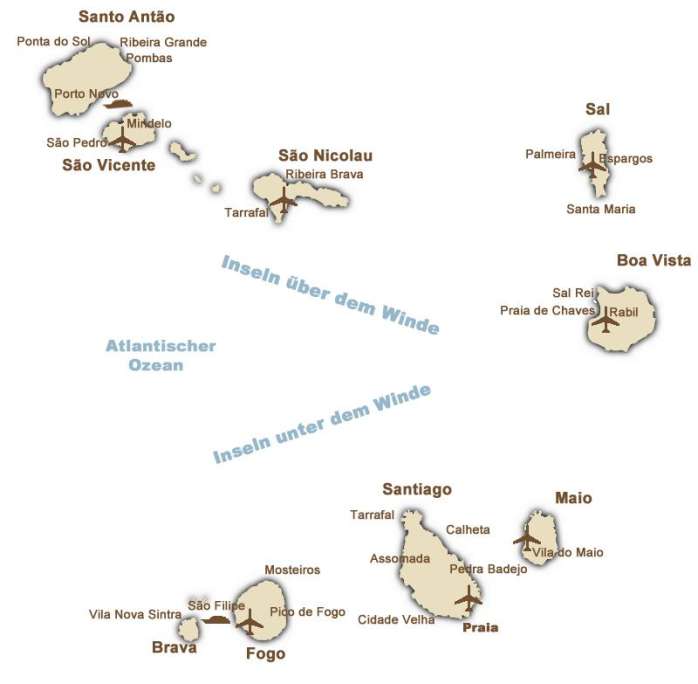 Kopp Tours | Karte Kapverden